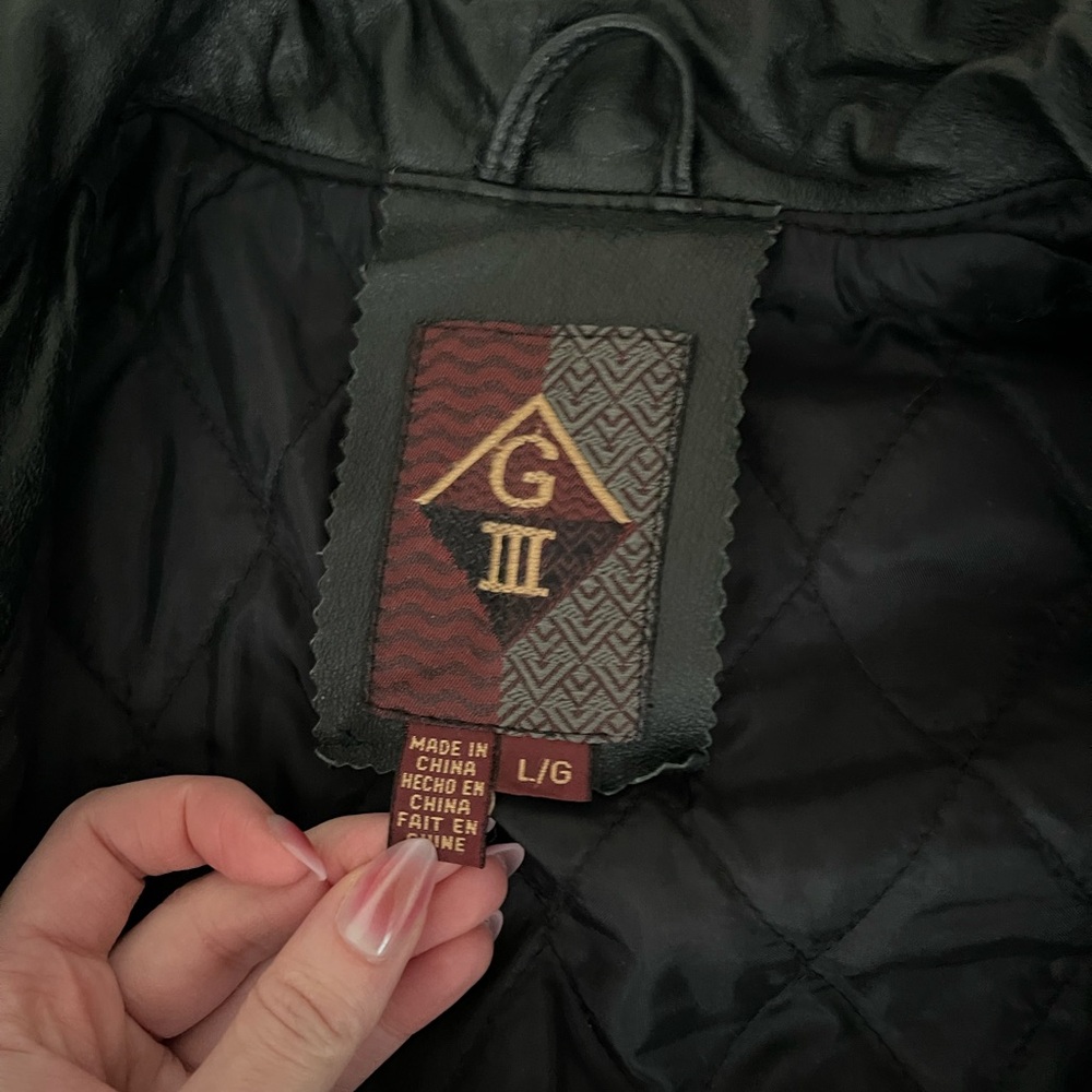 G-III Vintage Leather Jacket with Drawstring Waist - Picture 7 of 7